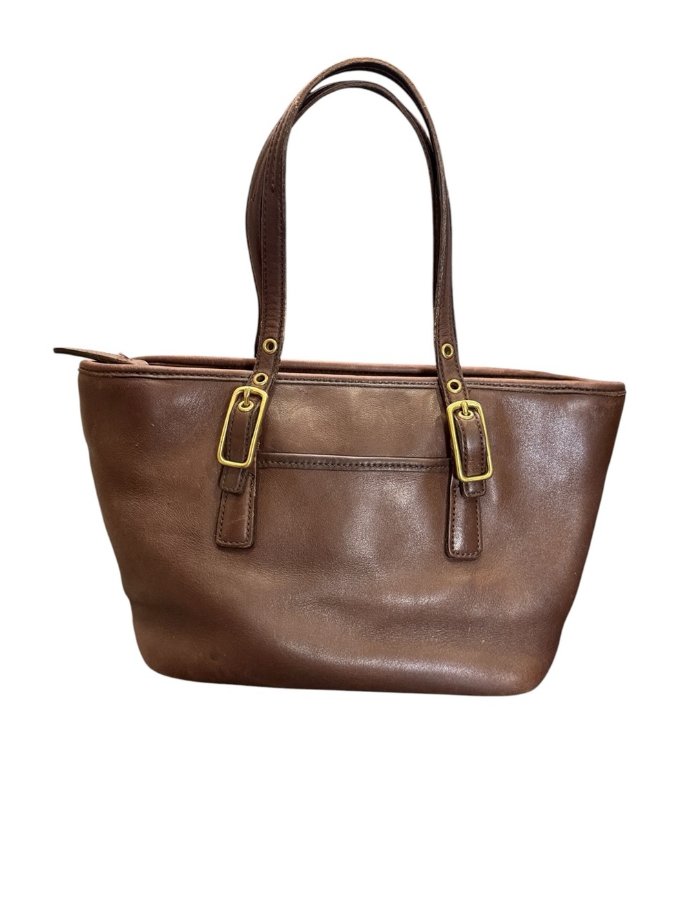 Coach Vintage Chocolate Brown Leather Mini Market Tote
